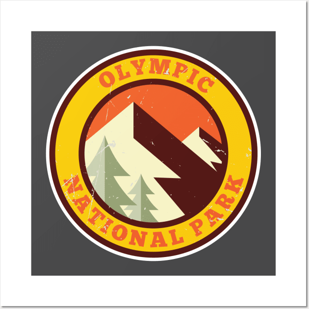 Olympic National Park Retro Wall Art by roamfree